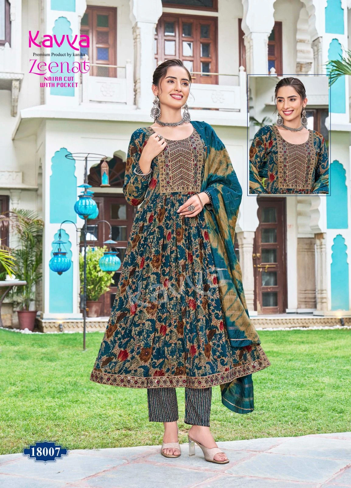 Kavya Zeenat Vol 18 Capsule Foil Print Wholesale Readymade Salwar Suit Catalog — Wholesale Readymade Suit, Kavya wholesale from Surat - Gallery Image 5